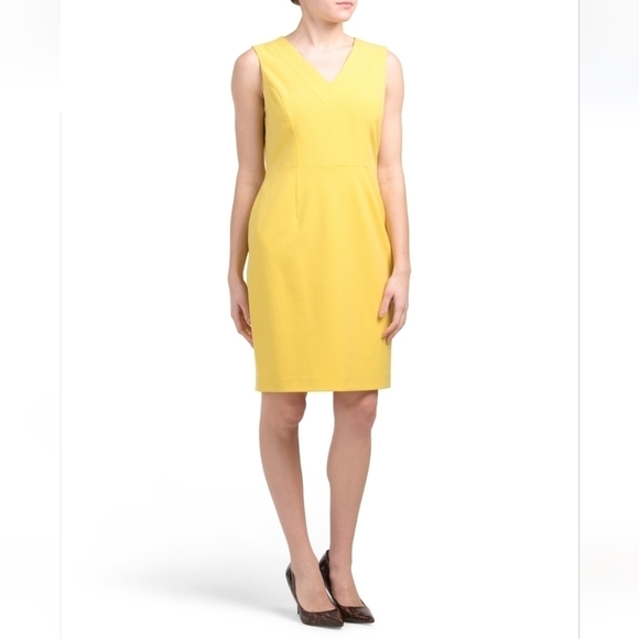 NINE West Sheath Dress with Topstitching - Picture 1 of 12